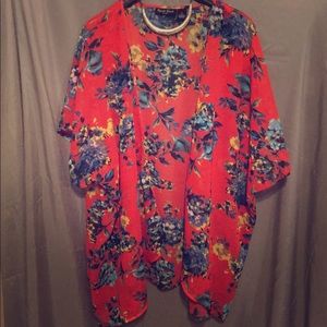 Speed Limit XL orange floral kimono